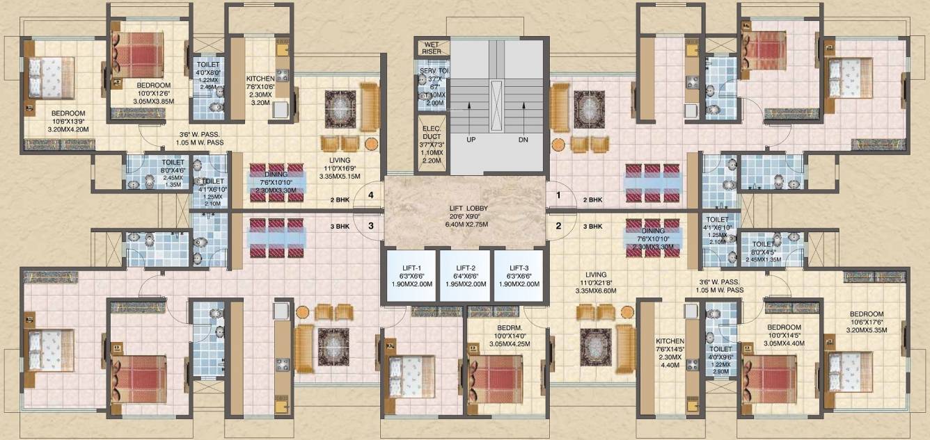  sand dunes Tower A Cluster Plan