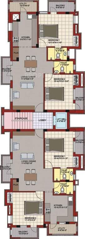 Images for Cluster Plan of SP Homes Saravana Apartments