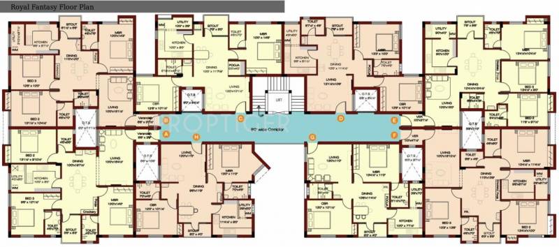  royal-fantasy Single Block Cluster Plan