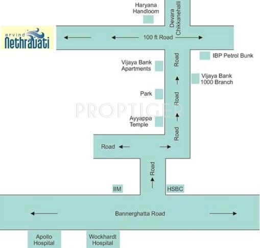 Arvind Builders Nethravati Location Plan