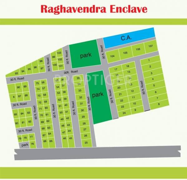Bhumi Construction Raghavendra Enclave Layout Plan