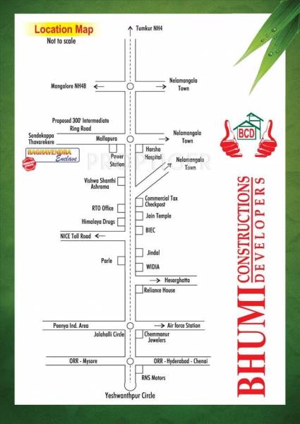 Bhumi Construction Raghavendra Enclave Location Plan