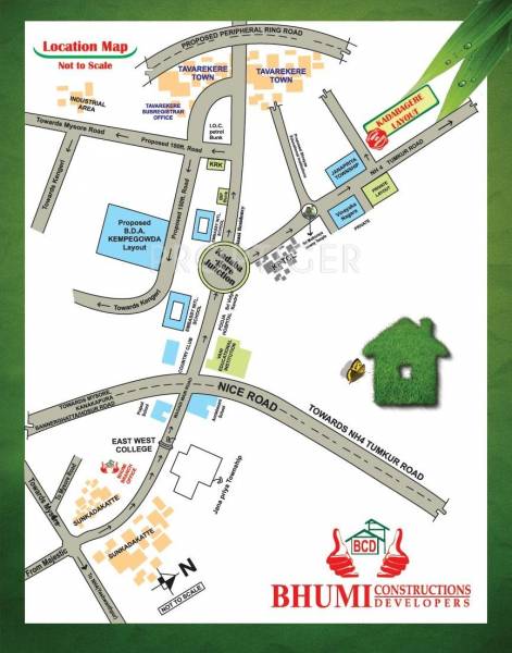 Bhumi Construction Kadabagere Layout Location Plan