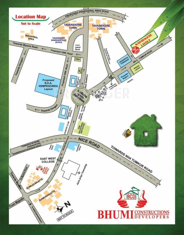 Bhumi Construction Kadabagere Layout Location Plan