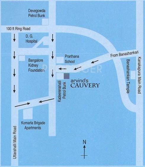 Arvind Builders Cauvery Location Plan