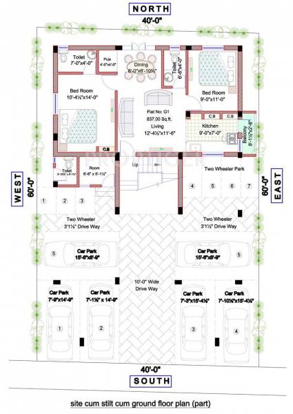  sai-chavadi Single Tower Cluster Plan