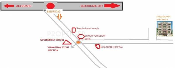 Shivaganga Infra Ushodaya Location Plan