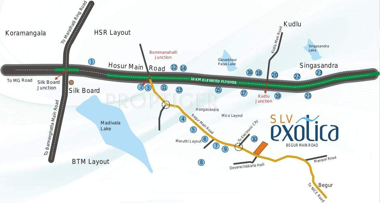 SLV Developers Exotica Location Plan