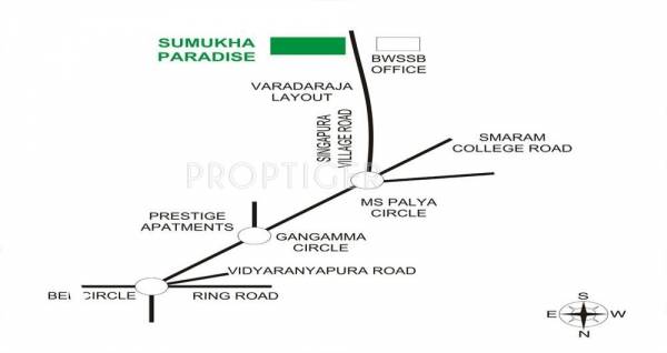 Carp properties Sumukha Paradise Location Plan