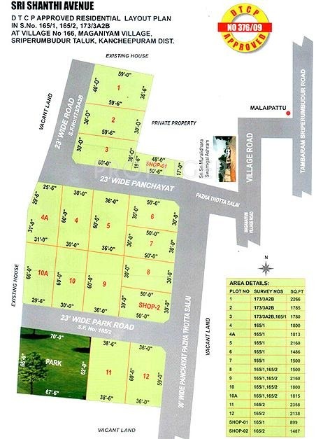 Amraa Properties Sri Shanthi Avenue Layout Plan