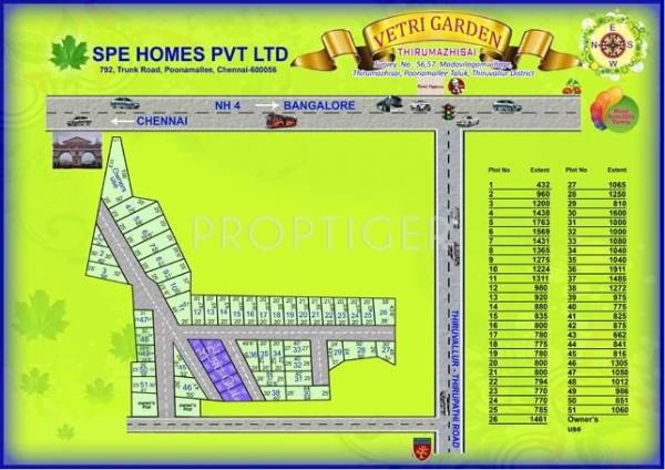 SPE Homes Vetri Garden Layout Plan