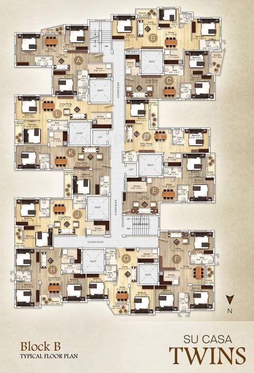  su casa twins Images for Cluster Plan of Rupayan Su Casa Twins