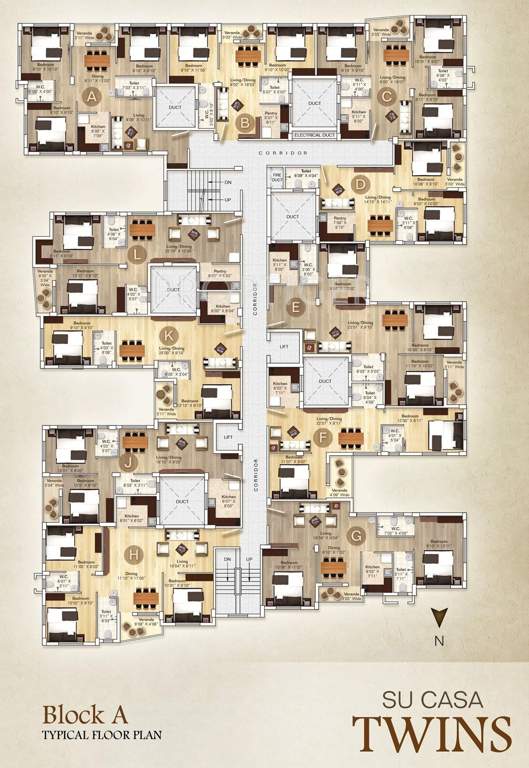  su casa twins Images for Cluster Plan of Rupayan Su Casa Twins