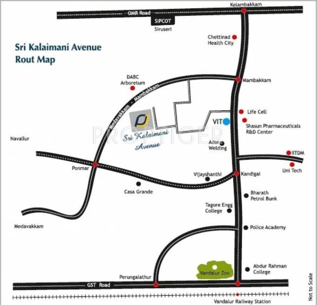 Parjay Promoters Sri Kalaimani Avenue Location Plan