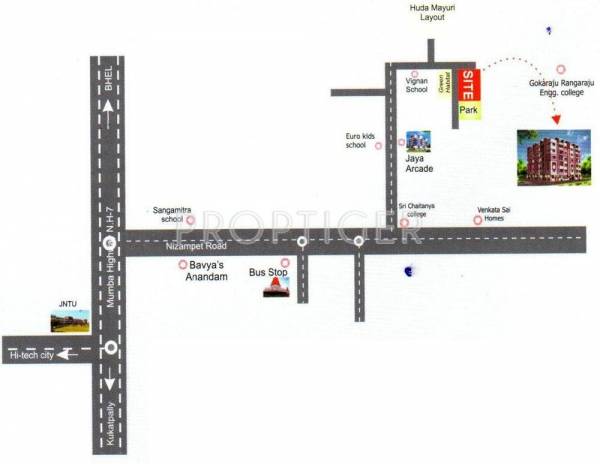 KSR Constructions Sri Jaya Classic Location Plan