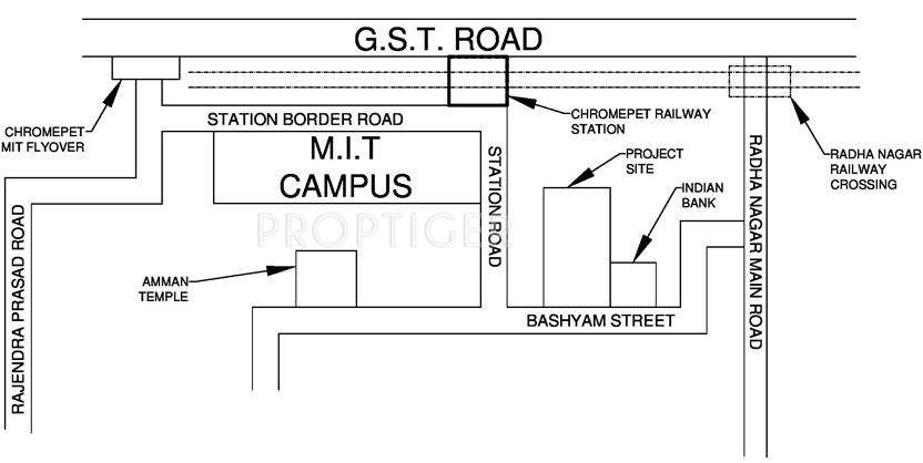 VijaySaras Builders Podhigai Apartments Location Plan