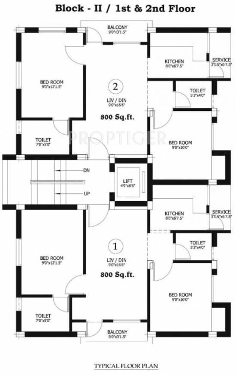 Images for Cluster Plan of Sri Raghavendra Foundation Guru Residency