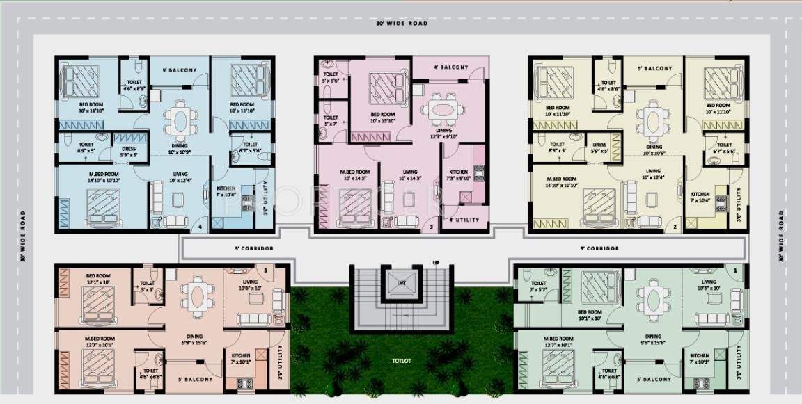  greens Tower 1 Cluster Plan