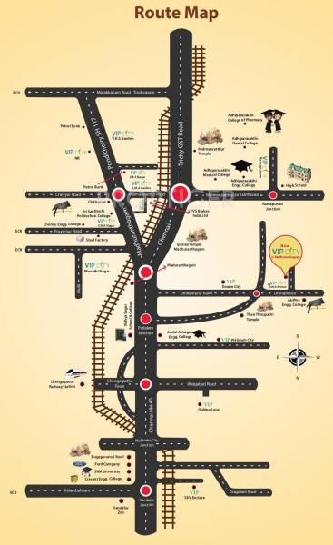 VIP City Madhuranthagam Location Plan