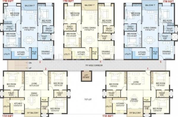 Tower 1 Cluster Plan meadows Tower 1 Cluster Plan