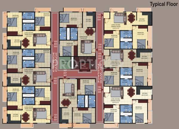  palms Single Tower Cluster Plan
