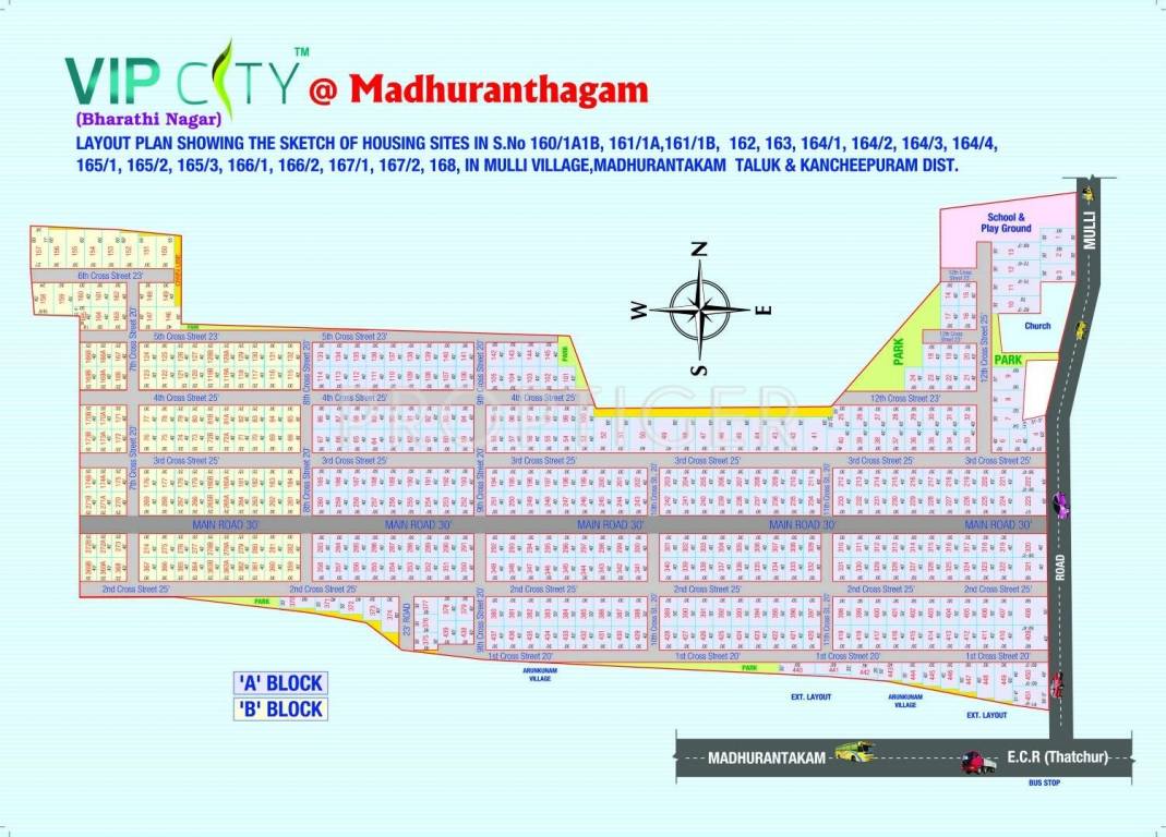 VIP City Bharathi Nagar Layout Plan