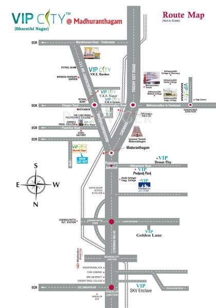 VIP City Bharathi Nagar Location Plan