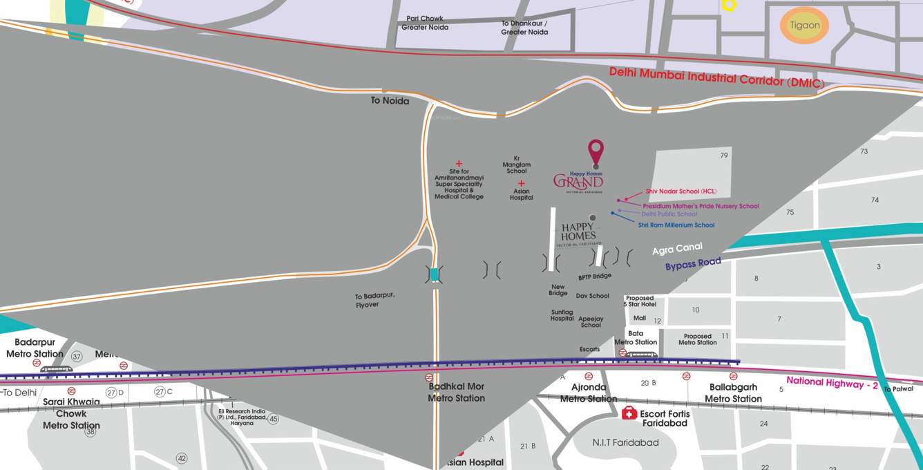 happy homes grand Images for Location Plan of Adore Happy Homes Grand