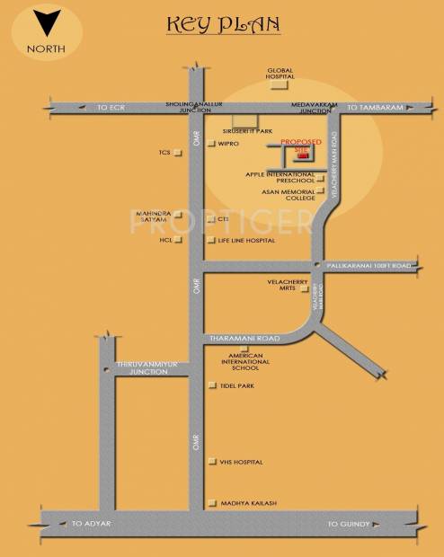 Devi Constructions Aishwariyam Location Plan