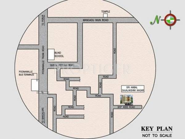 MS Builders Sri Ambal Gajalakshmi Nagar Location Plan