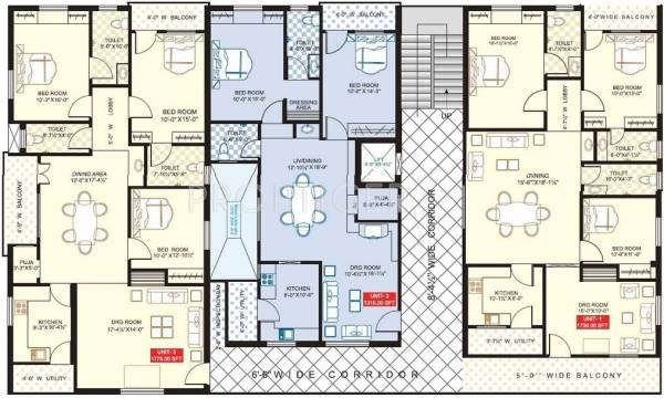Images for Cluster Plan of Gauthami Abhiteja Paradise