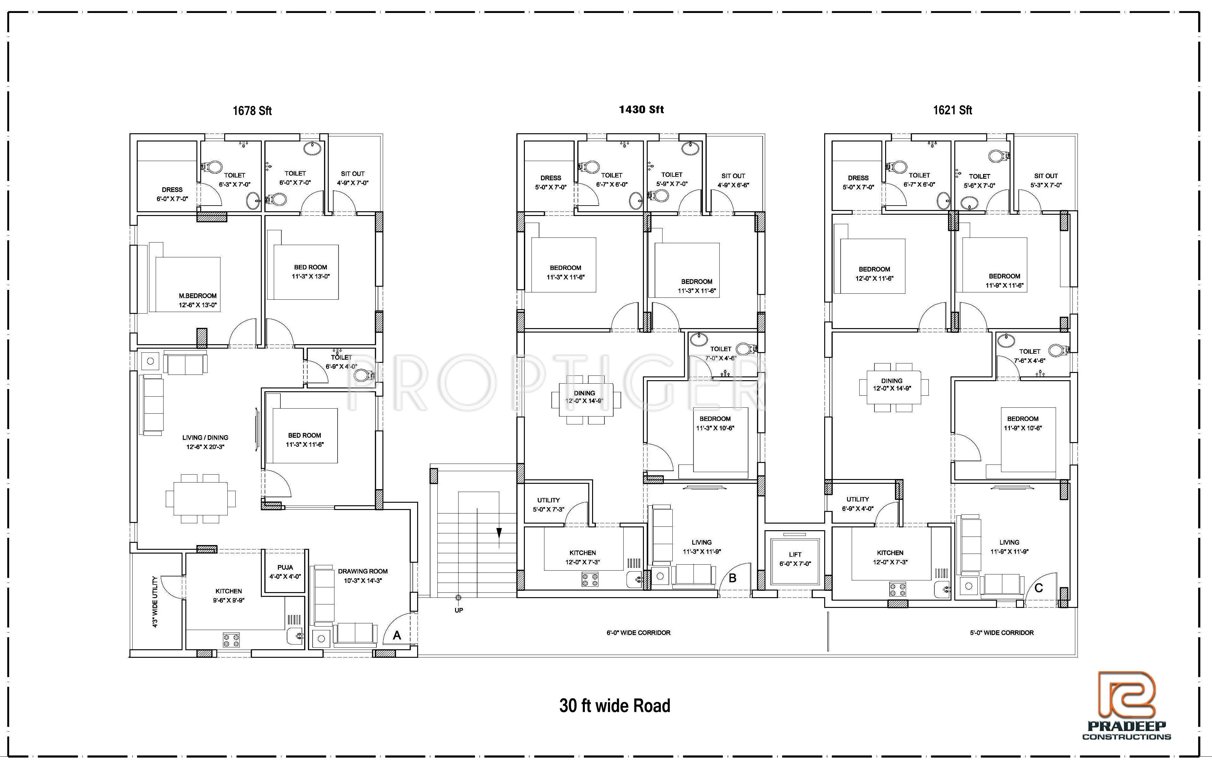 Images for Cluster Plan of Pradeep Constructions Srinilaya Sterling Court