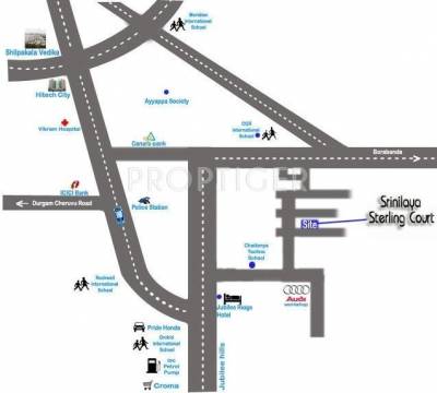 Pradeep Constructions Srinilaya Sterling Court Location Plan