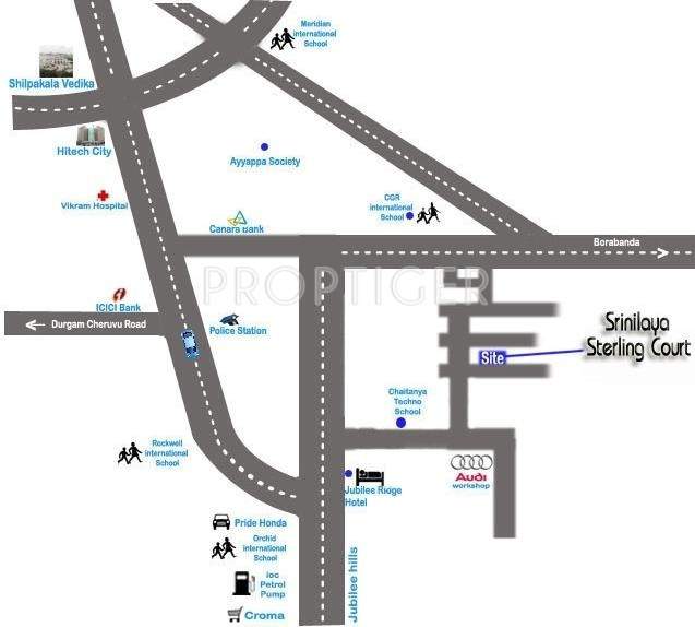 Pradeep Constructions Srinilaya Sterling Court Location Plan