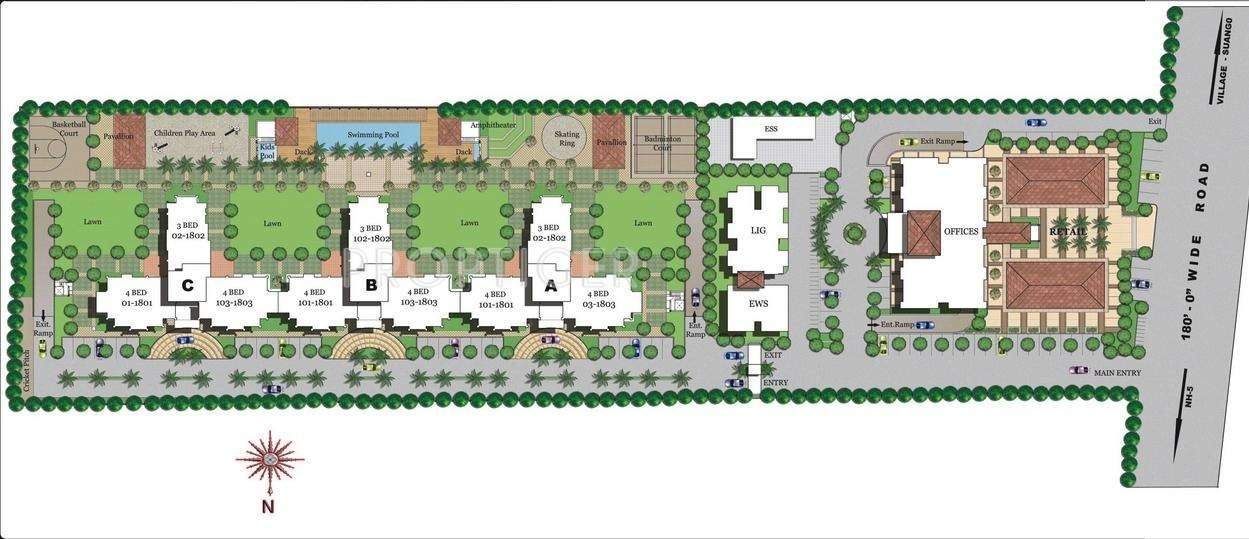  greens Images for Layout Plan of Vipul Greens