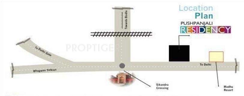  residency Images for Location Plan of Pushpanjali Residency