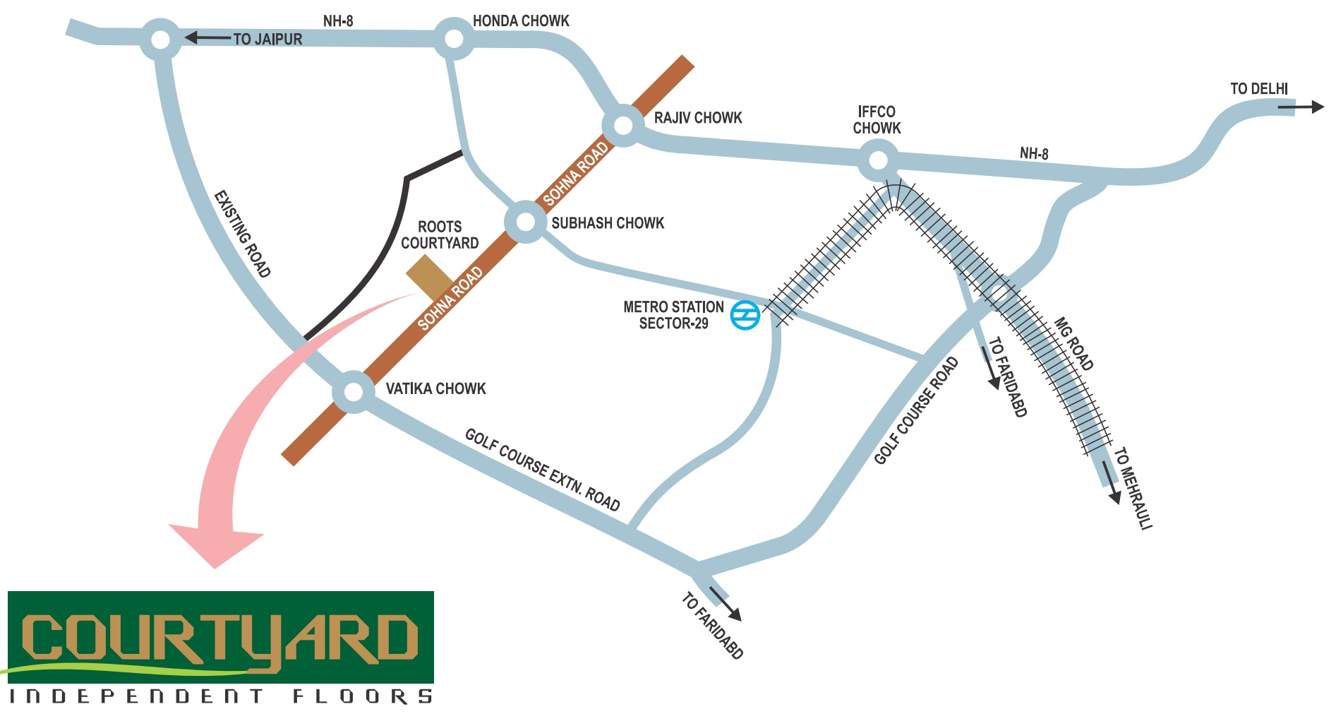  courtyard Images for Location Plan of Roots Roots Courtyard