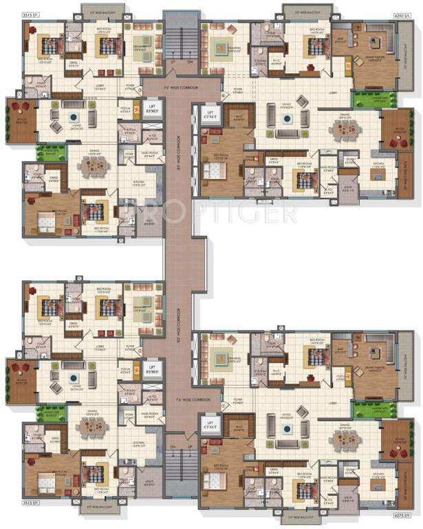 landmark Images for Cluster Plan of Sri Aditya Landmark