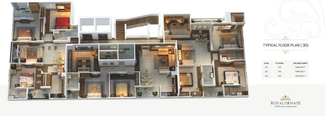  royal ornate Royal Ornate Typical Cluster Plan