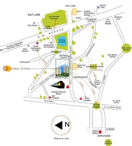  sunrise-towers Images for Location Plan of Sureka Group Sunrise Towers