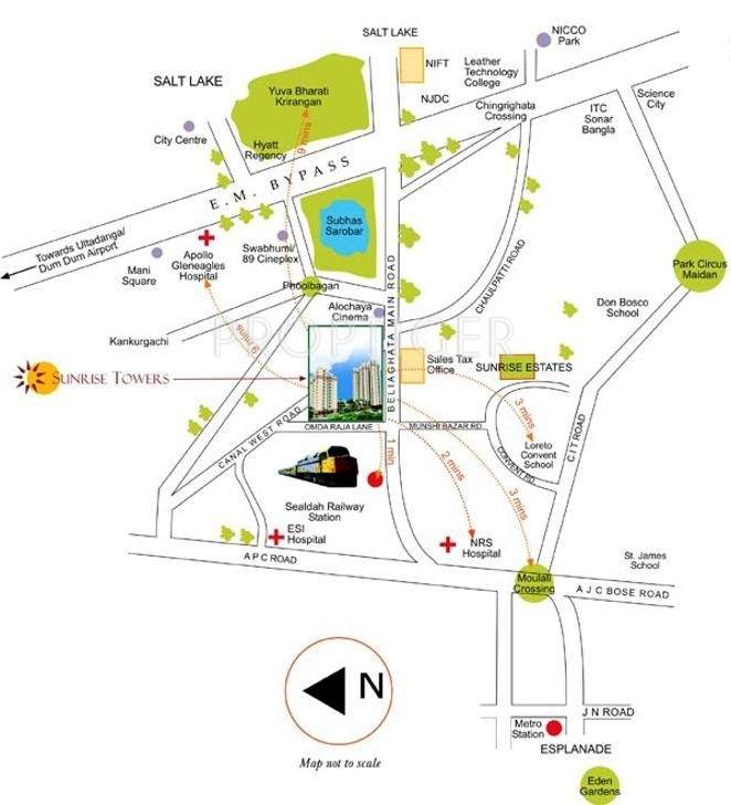  sunrise towers Images for Location Plan of Sureka Group Sunrise Towers