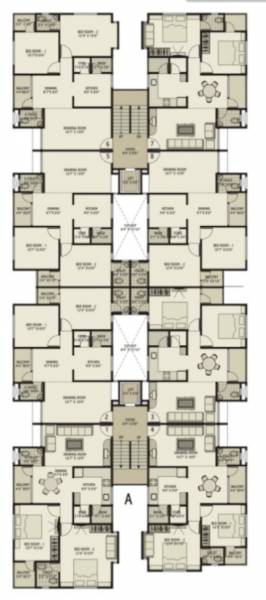  sneh-residency Tower A Cluster Plan