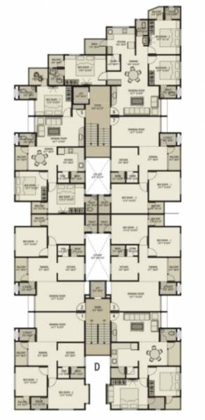  sneh-residency Tower A Cluster Plan