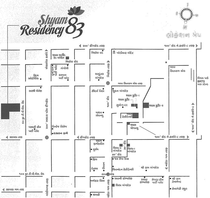  shyam residency 83 Images for Location Plan of Krishna Shyam Residency 83