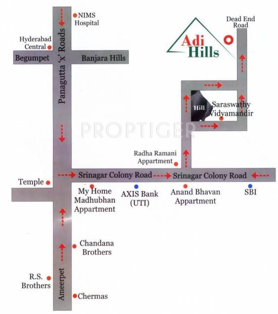 Srinilaya Adi Hills Location Plan