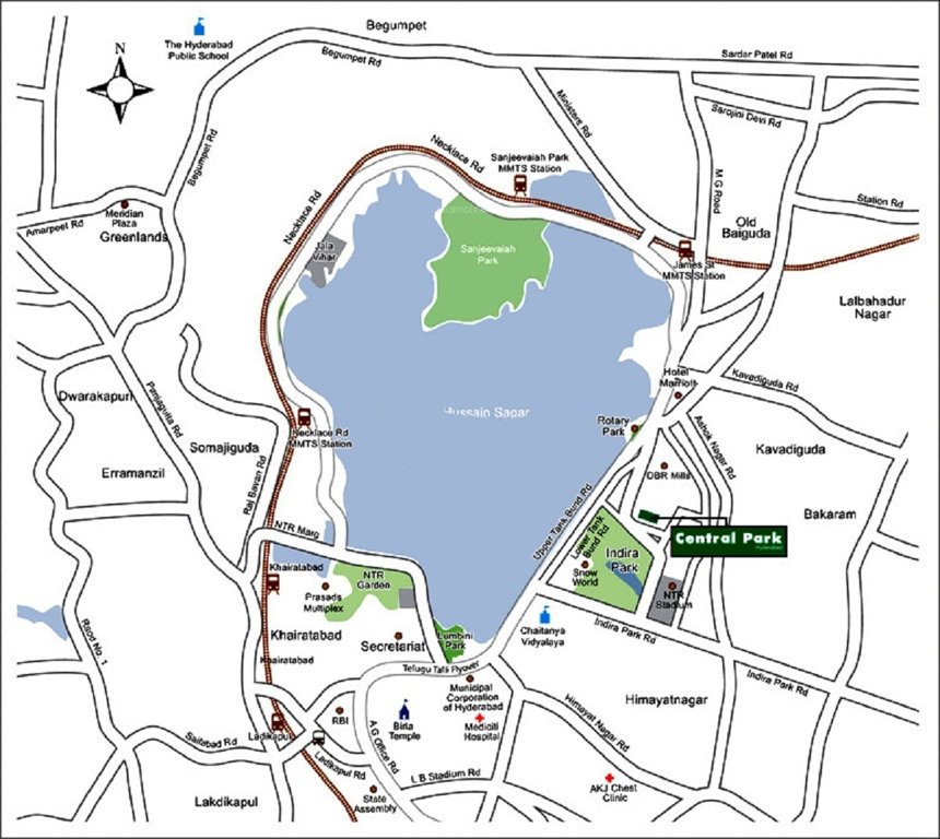  central park hyderabad Location Plan