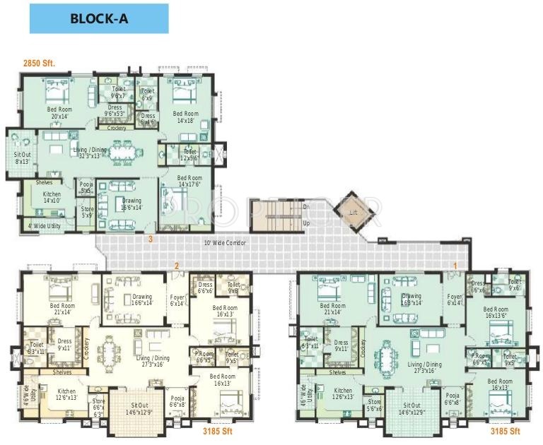  hill top Block A Cluster Plan