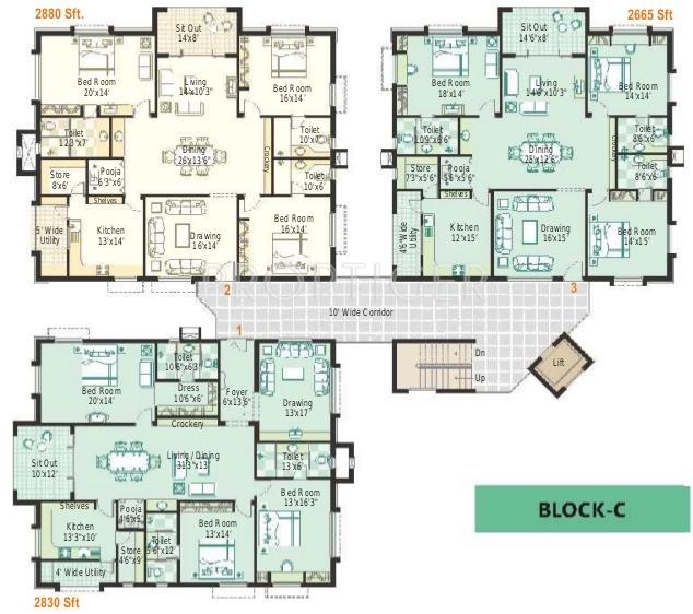  hill-top Block C Cluster Plan