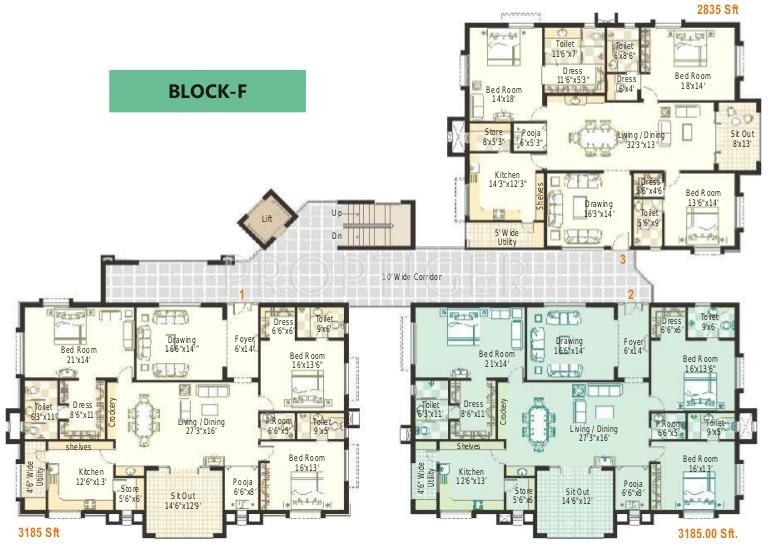  hill top Block F Cluster Plan