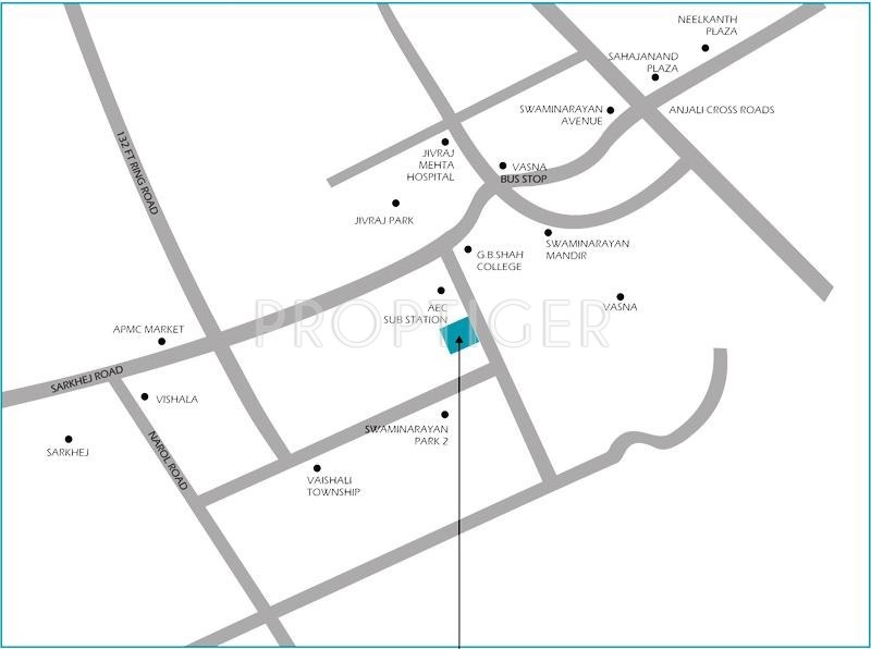 Dharmadev Infrastracture Swaminarayan Park 3 Location Plan